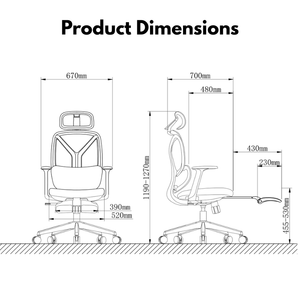 GagaFast Ergonomic Office Gaming Chair Adjustable Recliner with Footrest
