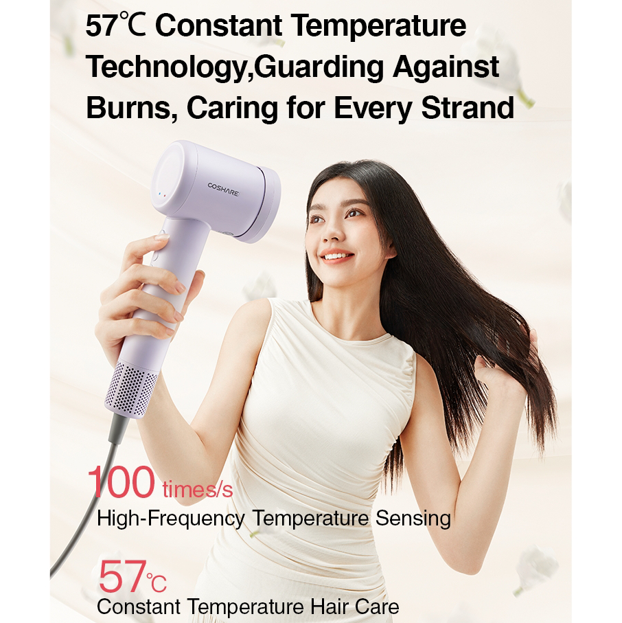COSHARE SuperFlow SE High-Speed Hair Dryer Wall Magnetic Mount – Purple