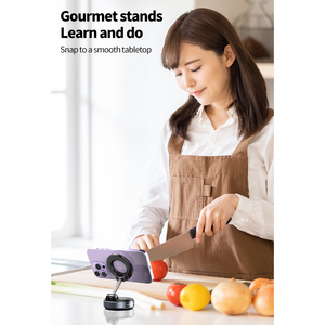 GagaFast Rotating Vacuum Magnetic Phone Holder Stand for Any Smooth Surface – White