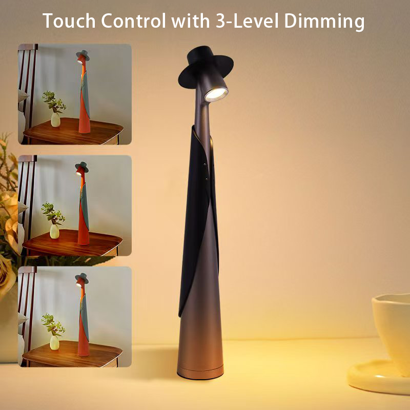 Creative Touch Control Rechargeable LED Table Desk Lamp Ambient Night Light – Orange, Green