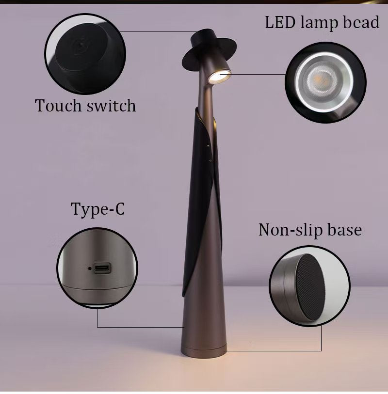Creative Touch Control Rechargeable LED Table Desk Lamp Ambient Night Light – Orange, Green