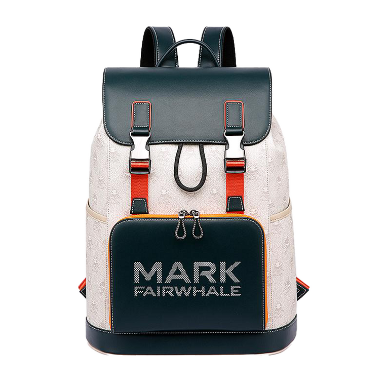 Mark Fairwhale cream orca-print modern laptop backpack