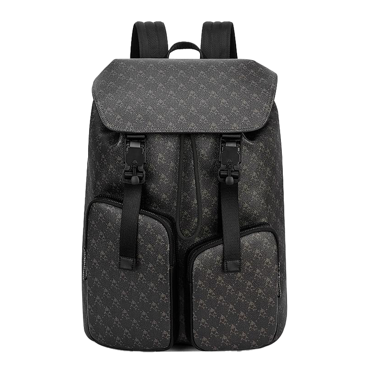 Mark Fairwhale classic orca-print travel laptop backpack with luggage strap