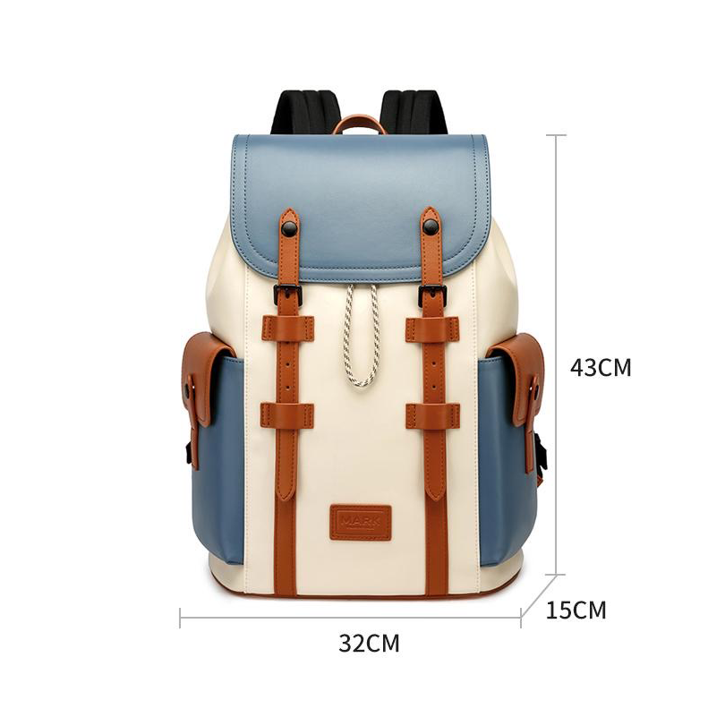 Mark Fairwhale Unisex Stylish Travel Laptop Backpack with Luggage Strap