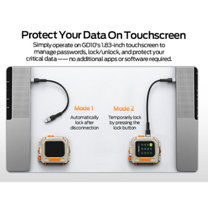 MoveSpeed GD10 1TB Touch Screen Portable SSD 1050MB/s For PC and Smartphone