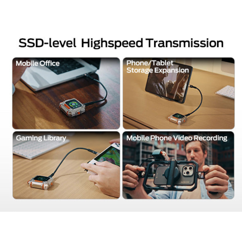 MoveSpeed GD10 1TB Touch Screen Portable SSD 1050MB/s For PC and Smartphone