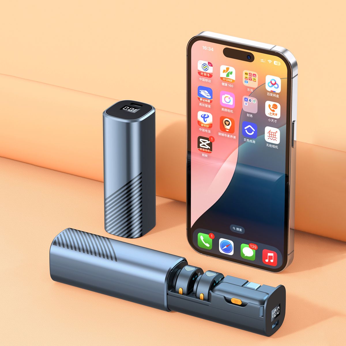 GagaFast Wireless Clip-On Magnetic Microphone Noise Reduction Charging Case