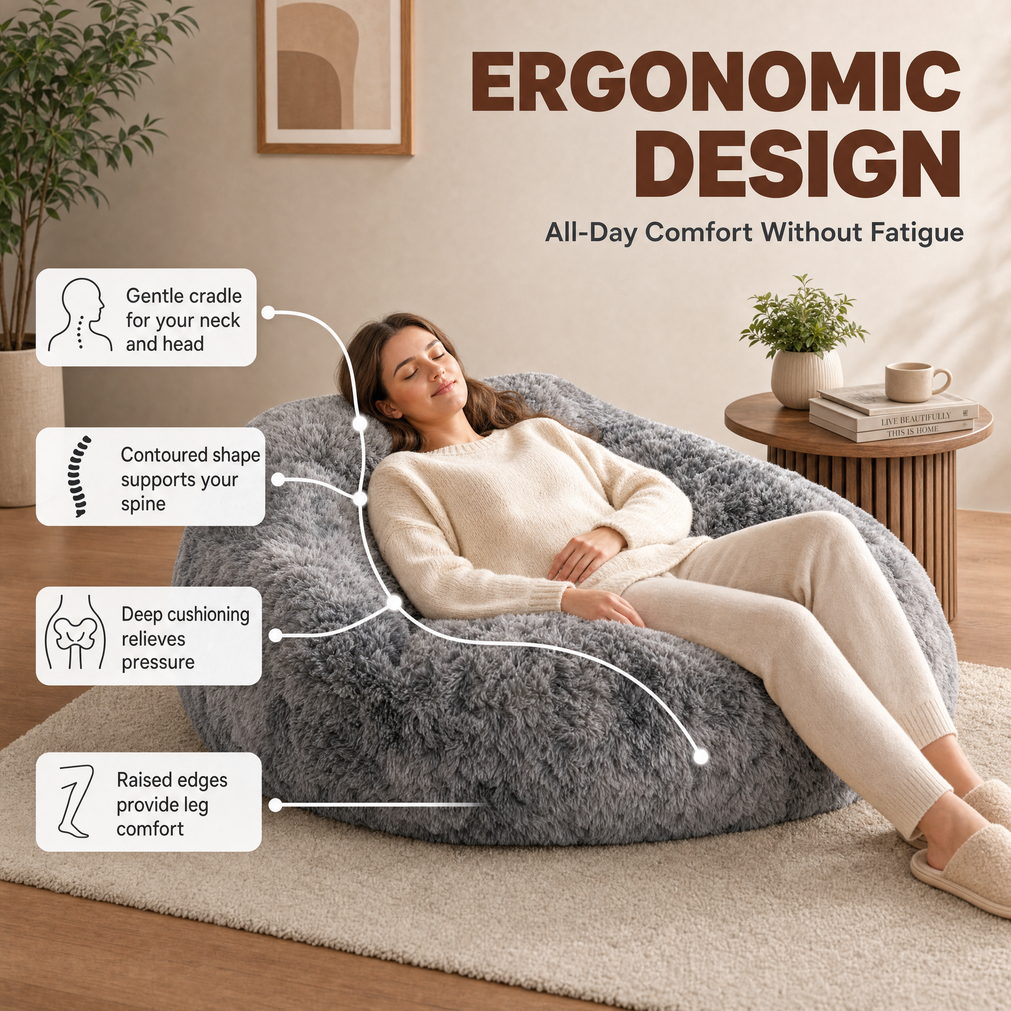 Compressed Sofa Chair Adult Bean Bag Chair Memory Foam Lazy Chair