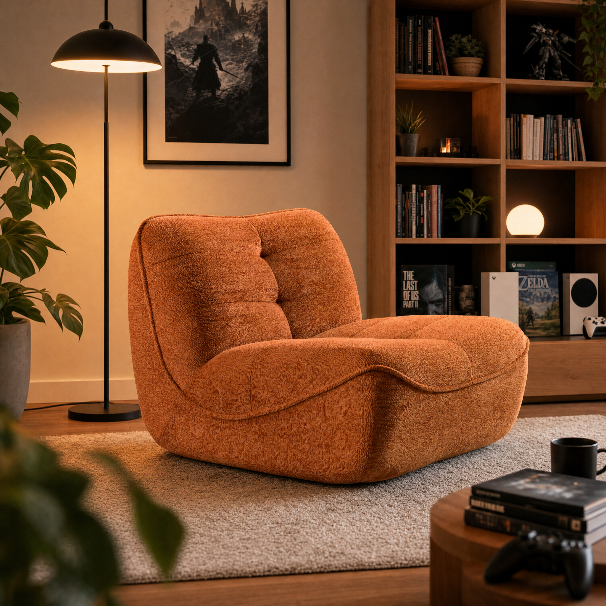 Compressed Sofa for Adults Giant Bean Bag Chair Ergonomic Memory Foam Sofa