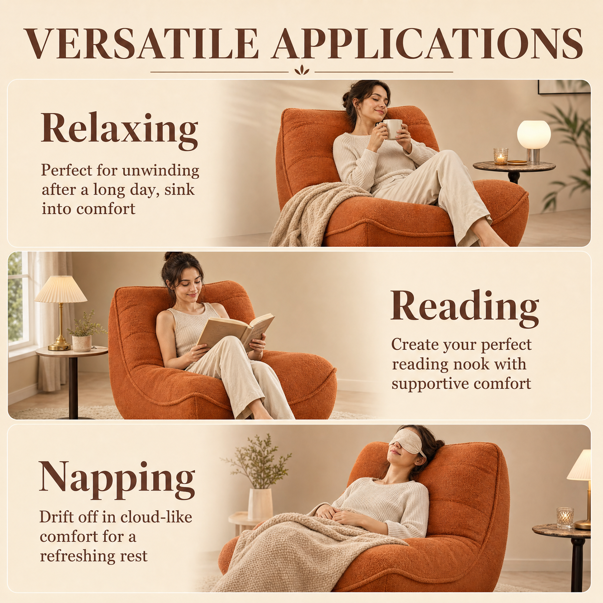 Compressed Sofa for Adults Giant Bean Bag Chair Ergonomic Memory Foam Sofa