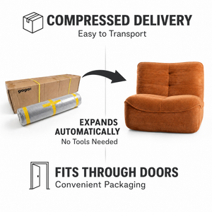 Compressed Sofa for Adults Giant Bean Bag Chair Ergonomic Memory Foam Sofa