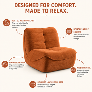 Compressed Sofa for Adults Giant Bean Bag Chair Ergonomic Memory Foam Sofa