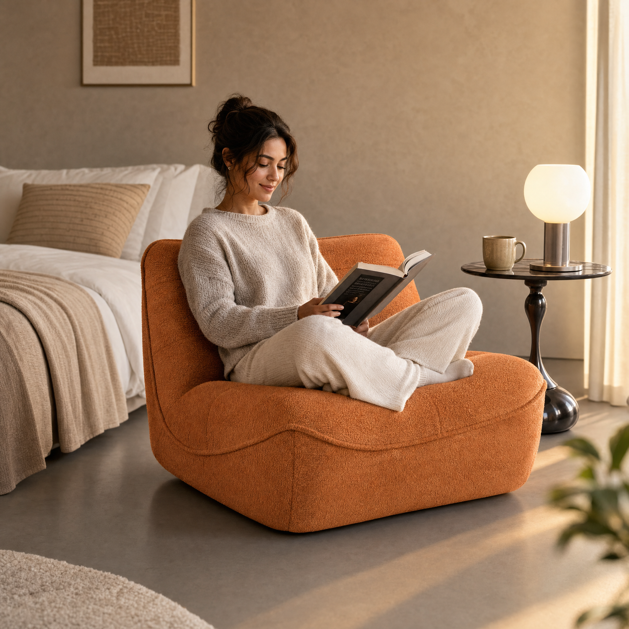 Compressed Sofa for Adults Giant Bean Bag Chair Ergonomic Memory Foam Sofa