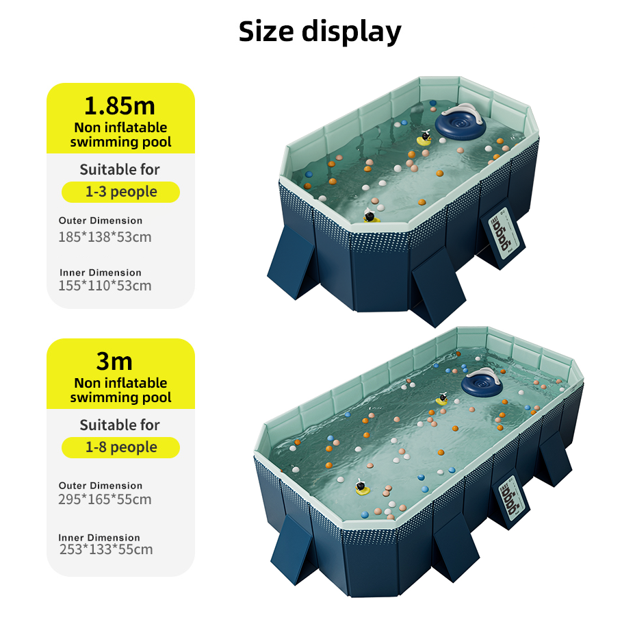 GagaFast Foldable Frame Non-Inflation Swimming Pool Easy Storage – M