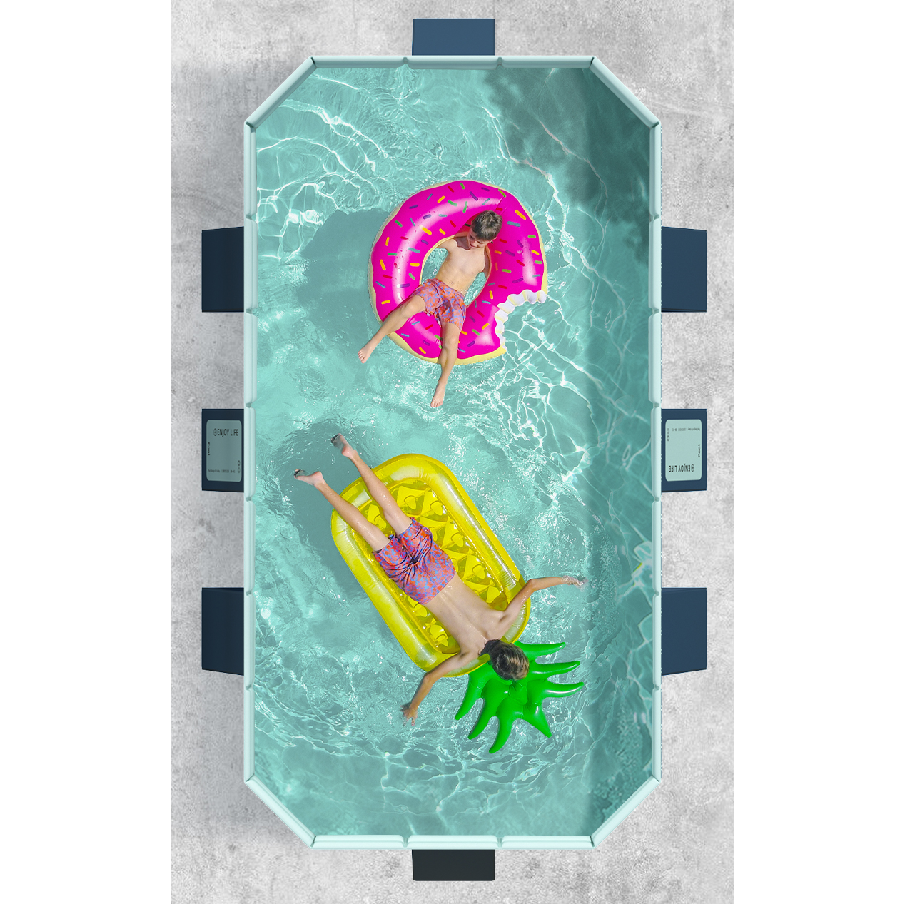 GagaFast Foldable Frame Non-Inflation Swimming Pool Easy Storage – M