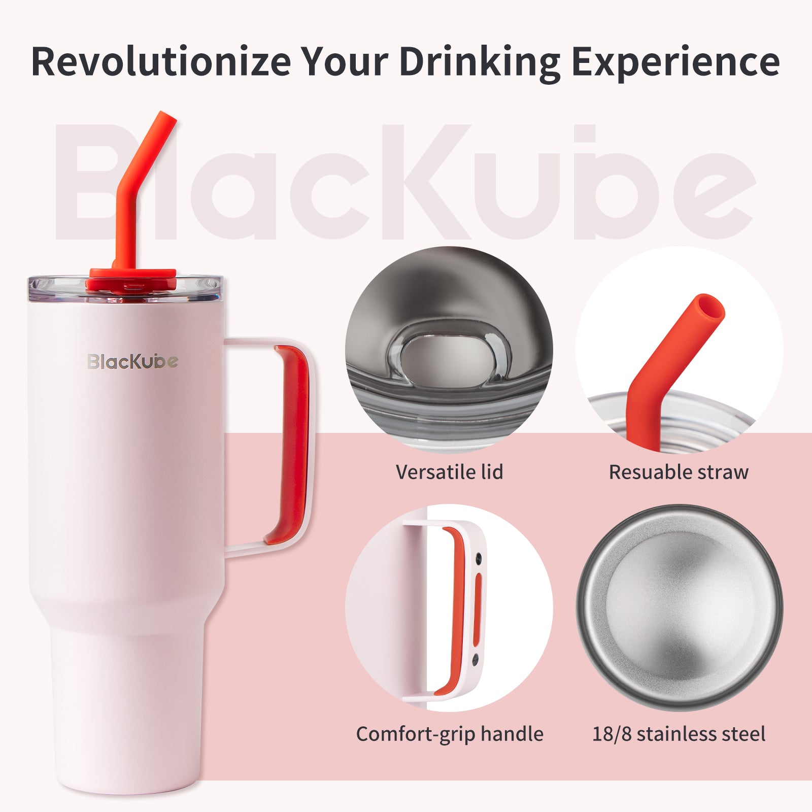 BlacKube 1.2L Stainless Steel Leak-Proof Thermo Travel Tumbler Gift Pack – Peachy Bubbles
