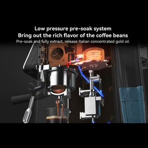 WOWKIEE Commercial-Grade Manual Espresso Coffee Machine with Grinder Smart Display