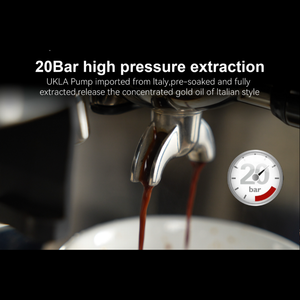 WOWKIEE Commercial-Grade Manual Espresso Coffee Machine with Grinder Smart Display