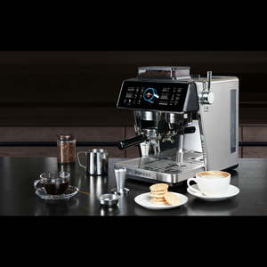 WOWKIEE Commercial-Grade Manual Espresso Coffee Machine with Grinder Smart Display